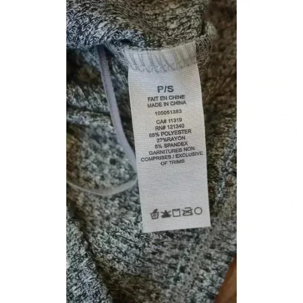 NWT Garage Long Sleeve One Shoulder Salt & Pepper - Size P/S - Picture 7 of 12